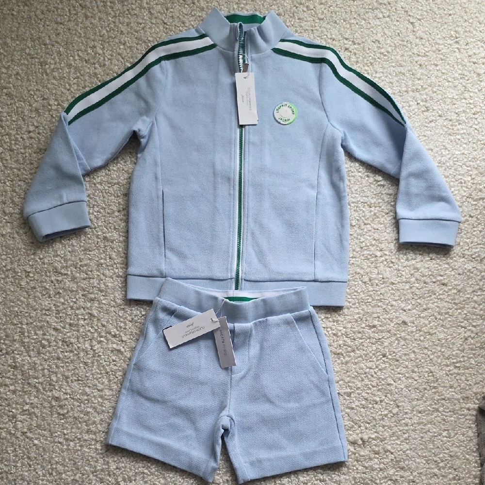 Jacadi Light Blue and Green Kids Matching Set